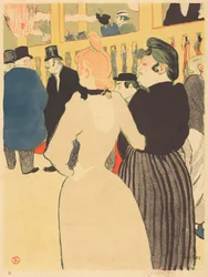 Im Moulin Rouge, La Goulue und ihre Schwester