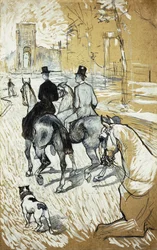 Reiter auf dem Weg zum Bois de Boulogne