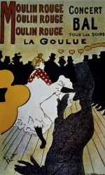 Moulin Rouge: La Goulue – 1891 – 191 × 117 cm – Farblithographie