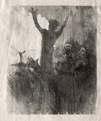 Schlomé Fuss in der Synagoge, 1897