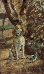 Der Hund des Künstlers Flèche, ca. 1881