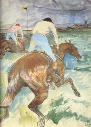 Der Jockey in seiner natürlichen Umgebung