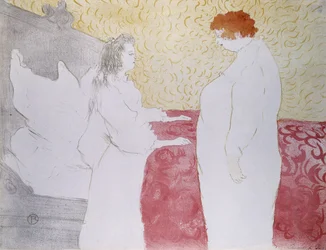 Frau im Bett, Profil - der kleine Hebel, aus Elles, 1896