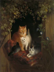 Katze mit Kätzchen