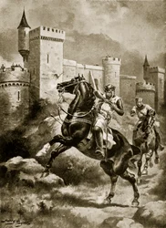 Die Belagerung von Chaluz, Illustration aus 