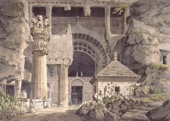 Antike Ausgrabungen in Carli, Platte XIV, graviert von Daniel Havell 1809