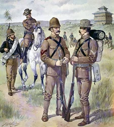 Uniformen der US-Armee 1898-1900: Khakifarbene Felddienstkleidung für Mannschaften, nach Henry Alexander Ogden