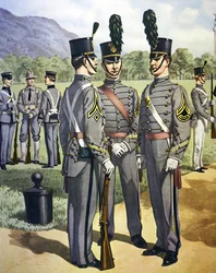 Kadettenuniformen der Militärakademie West Point von 1902-07, nach Henry Alexander Ogden