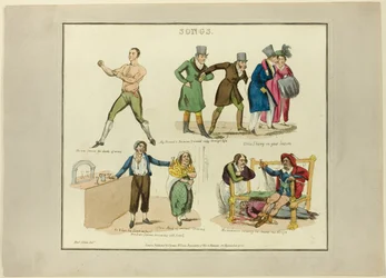 Platte aus Illustrationen zu beliebten Liedern
