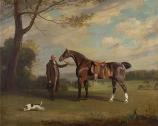 Der Stallmeister des Earl of Shrewsbury hält einen Jäger