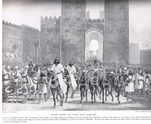 Einzug des Kyros in Babylon, Illustration aus 
