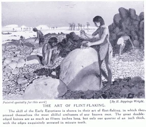 Die Kunst des Feuersteinmachens, ca. 1920