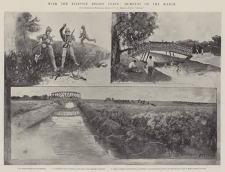 Mit der Tientsin-Entsatztruppe, Humor des Marsches