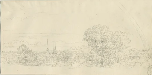 Lichfield - Fernansicht: Federzeichnung, undatiert [1788-1855]