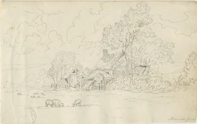 Stonnall Kirche: Federzeichnung, 20. Juni 1813