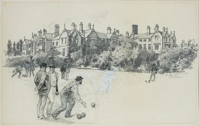Cheadle Asylum vom Bowling Green