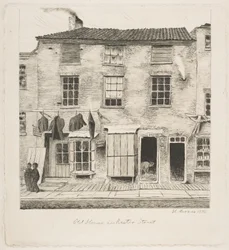 Altes Haus in der Rector Street, aus „Szenen aus dem alten New York“