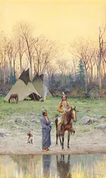 Indianer zu Pferd, 1899