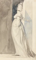Rückansicht einer stehenden Frau, genannt Mrs. Fuseli