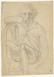 Porträt von Fuseli (recto); Skizze einer Hand (verso)