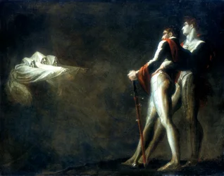 Die drei Hexen erscheinen Macbeth und Banquo, spätes 18. Jahrhundert