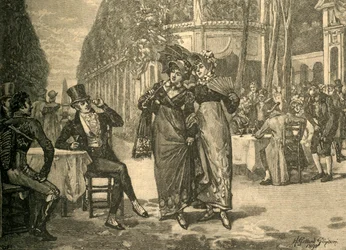 Schönlinge und Schönheiten der Regency-Periode, frühes 19. Jahrhundert, ca. 1890