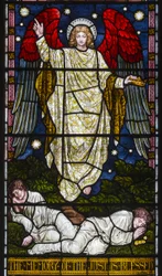 Kirkstall, St. Stephan, Das Gedächtnis der Gerechten ist gesegnet, Sprüche Kapitel 10, Vers 7, ca. 1870