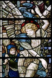 Romsey Abbey, Der Teich von Bethesda (Detail), Engel