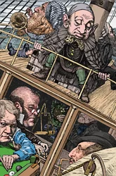 Die Crew war komplett. Aus Die Jagd nach dem Schnark von Lewis Carroll, 1874-1876, 1923