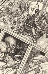 Die Crew war komplett. Aus Die Jagd nach dem Schnark von Lewis Carroll, 1874-1876, 1923