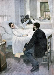 Besuchstag im Krankenhaus, 1893