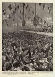 Das Festmahl der Helden, das Bankett im Hauptquartier der HAC