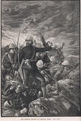 Sir George Colley am Majuba Hill, Illustration aus Cassell