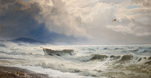 Stürmisches Wetter an der Küste von Cumberland