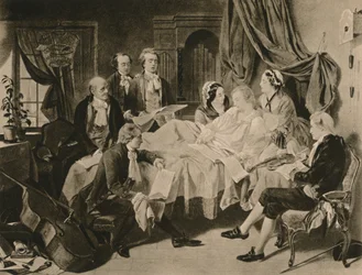 Das Sterbebett von Mozart, 1910