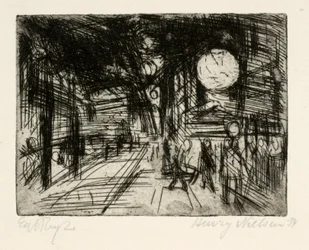 Straßenszene, Sommernacht