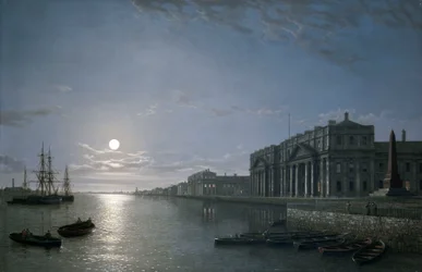 Die Themse und das Greenwich Hospital bei Mondlicht, ca. 1854-65