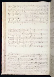 MU MS 88 f.102 "Man that is born of woman", Seite aus einem Band englischer Anthems, komponiert und geschrieben von Henry Purcell (1659-95) 1673