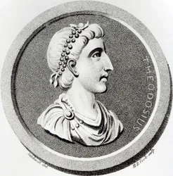 Porträt von Theodosius, aus 