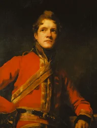 Porträt von Oberstleutnant Morrison der 7. Dragonerwache, Halbfigur, in Uniform