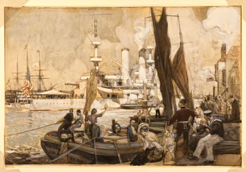 Das US-Schlachtschiff 