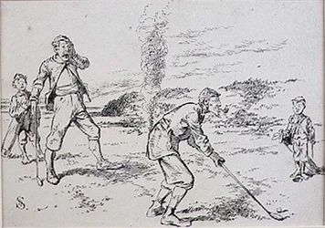 Der zerstreute Golfer, Illustration aus der Zeitschrift 