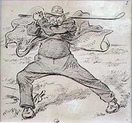 Der chaotische Golfer, Illustration aus dem 