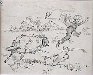 Der gestörte Golfer, Illustration aus dem 