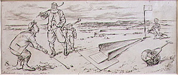 Der geführte Golfer, Illustration aus der Zeitschrift 