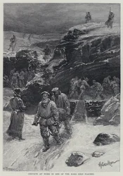 Sträflinge bei der Arbeit in einem der Kara-Goldfelder