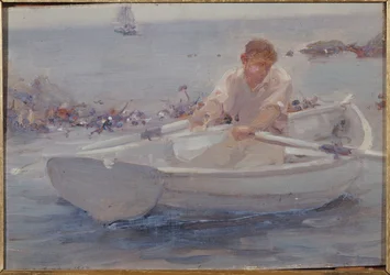 Mann in einem Ruderboot, 1907
