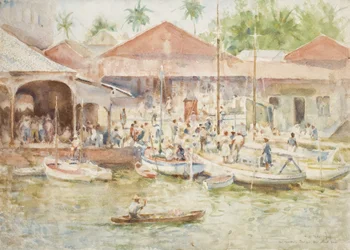 Der Markt, Belize, Britisch-Honduras, 1924