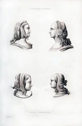 Kopfbedeckungen, frühes 16. Jahrhundert, 1843