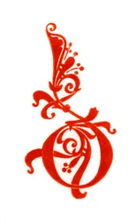 Initialbuchstabe D, 10. Jahrhundert, 1843